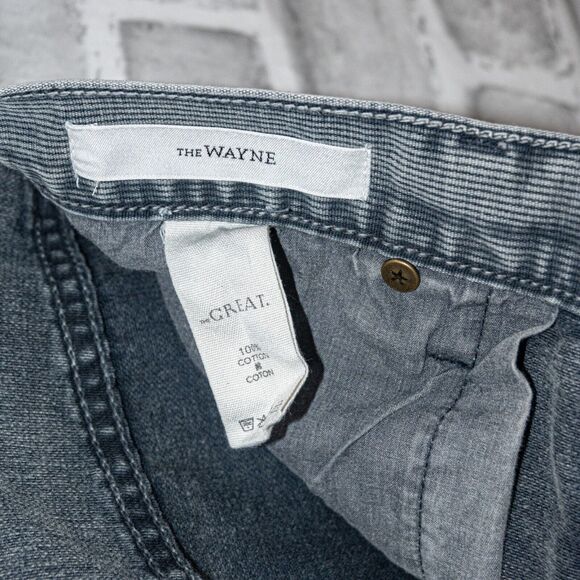 The GREAT. Clothing Women's The Wayne Jean cord in sunfade gray size 26 - Picture 8 of 8